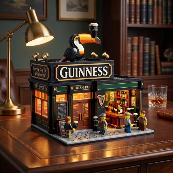 🍻 Classic Irish Pub Mini Building Blocks Kit – Build Your Dream Pub