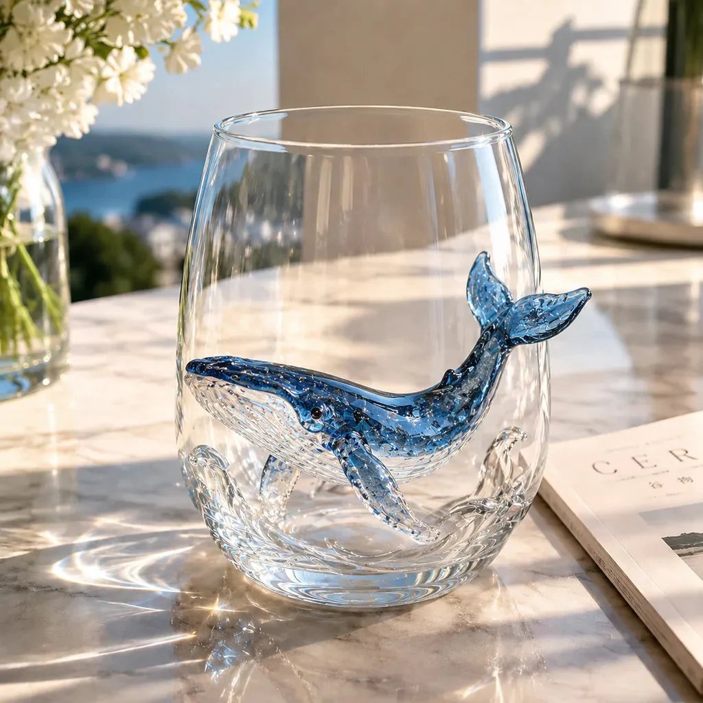 🐳 3D Ocean Glass Cups – Stunning Marine Animal Designs That Bring Summer Vibes to Every Drink