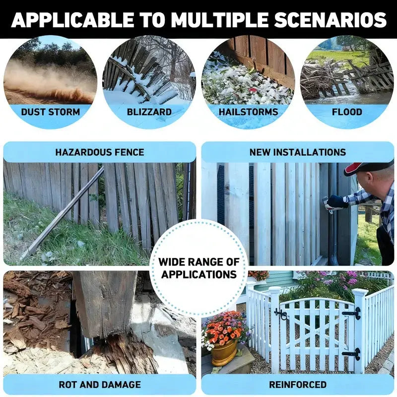 Heavy Duty Fence Post Repair Kit – Strong Support Solution for Damaged Fence Posts