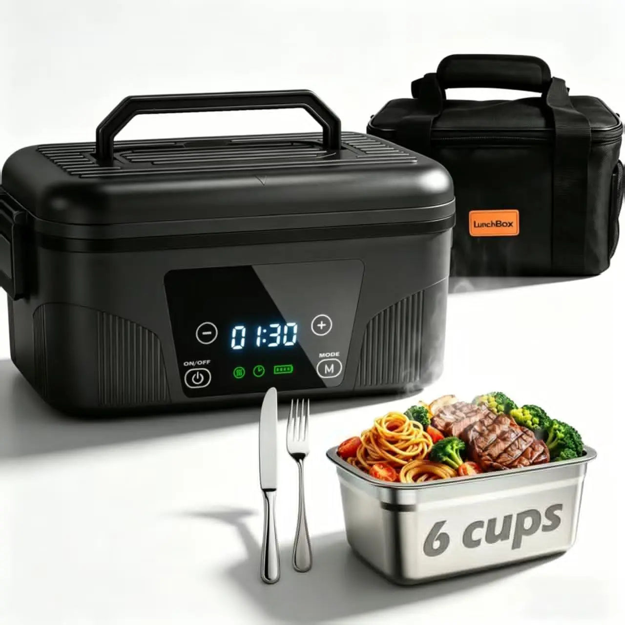 🍱 Portable Heated Lunch Box – Cordless Food Warmer for Work, Travel & Outdoor Meals