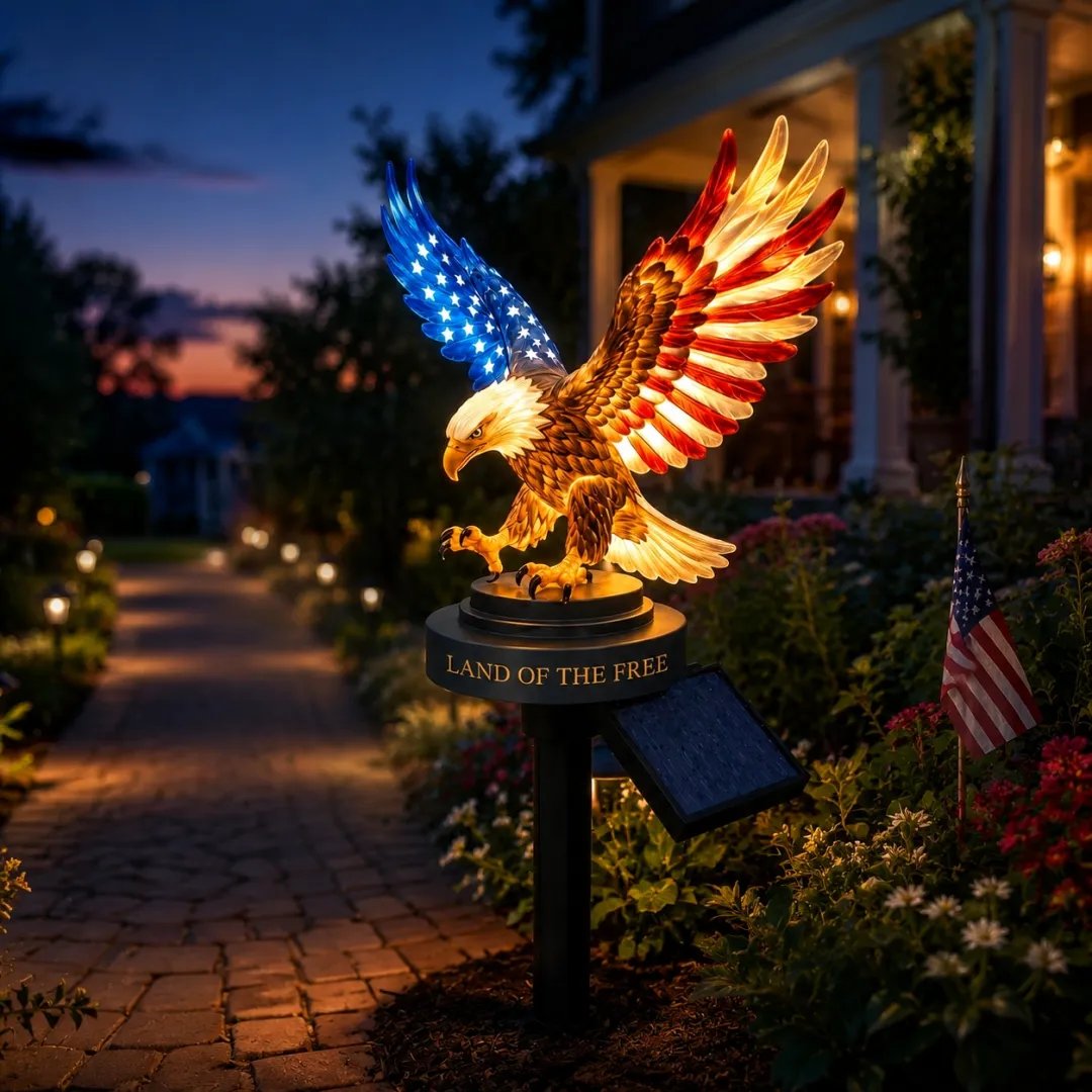 🦅 Solar Eagle Garden Light – A Powerful Symbol of Freedom & Pride | 49% OFF Today