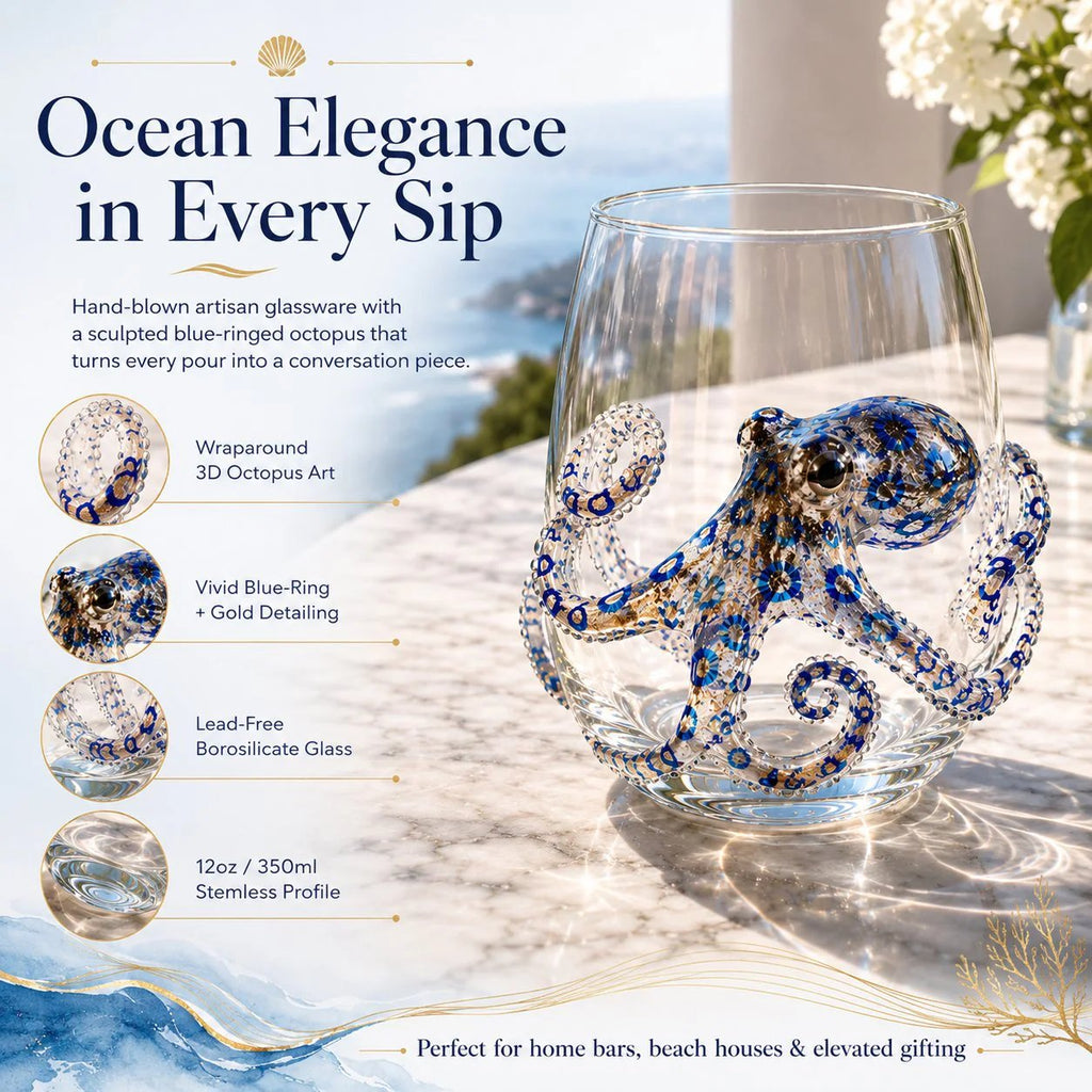 🐳 3D Ocean Glass Cups – Stunning Marine Animal Designs That Bring Summer Vibes to Every Drink