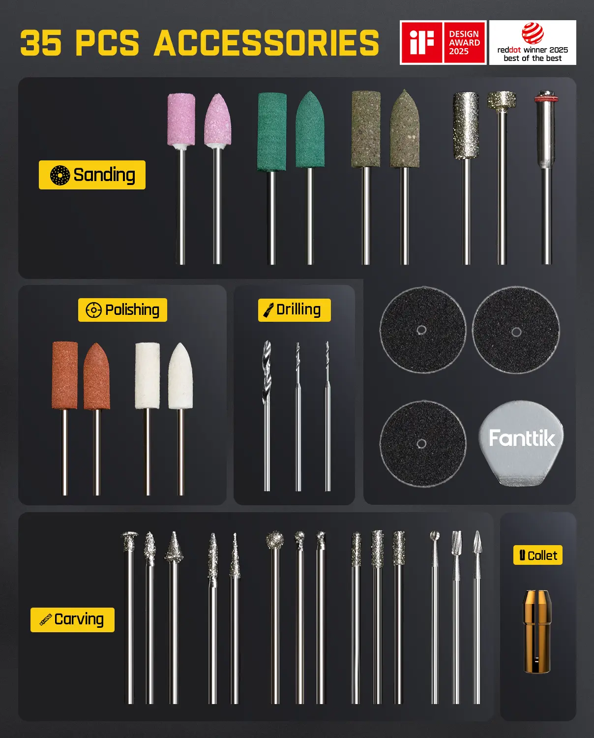 🔧 Mini Cordless Rotary Tool Kit – Rechargeable Precision Drill with 35 Accessories for DIY & Craft Projects