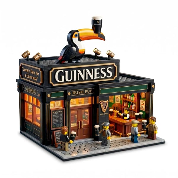 🍻 Classic Irish Pub Mini Building Blocks Kit – Build Your Dream Pub