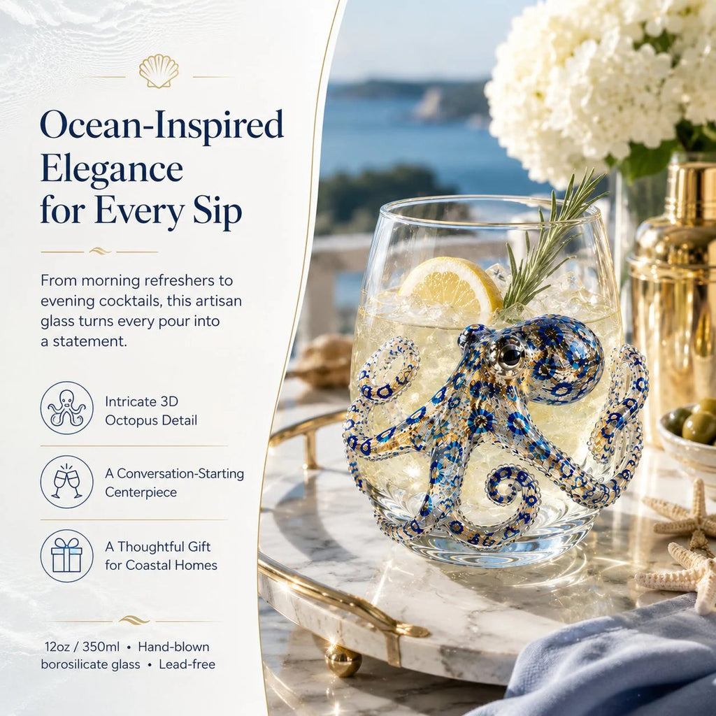 🐳 3D Ocean Glass Cups – Stunning Marine Animal Designs That Bring Summer Vibes to Every Drink