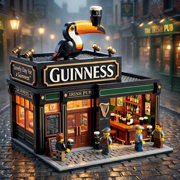 🍻 Classic Irish Pub Mini Building Blocks Kit – Build Your Dream Pub