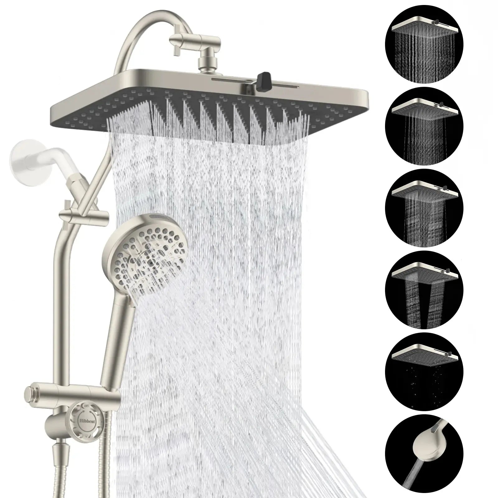 🚿 13" Luxury Rainfall Shower Head System – Multi-Spray Handheld Shower Combo with Adjustable Extension Arm