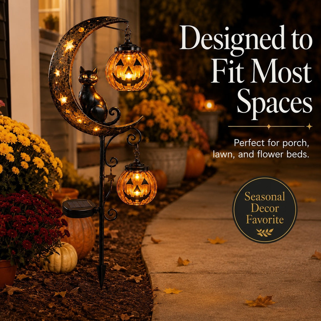 🎃 Pumpkin Moon Garden Stake Light – Create a Magical Halloween Glow for Your Outdoor Space