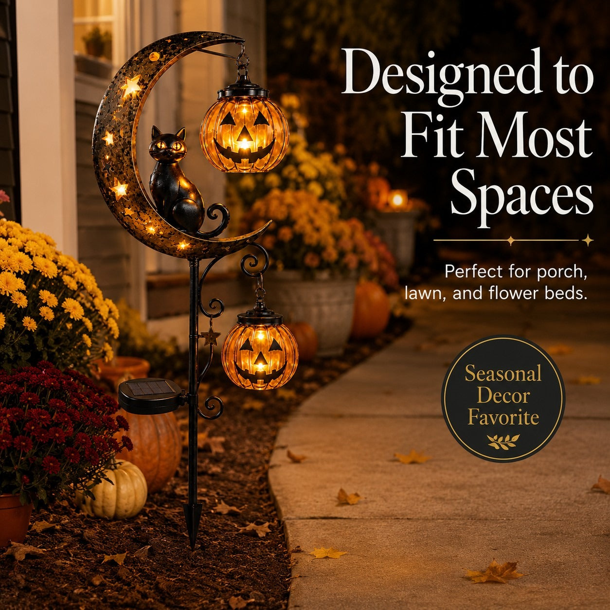 🎃 Pumpkin Moon Garden Stake Light – Create a Magical Halloween Glow for Your Outdoor Space