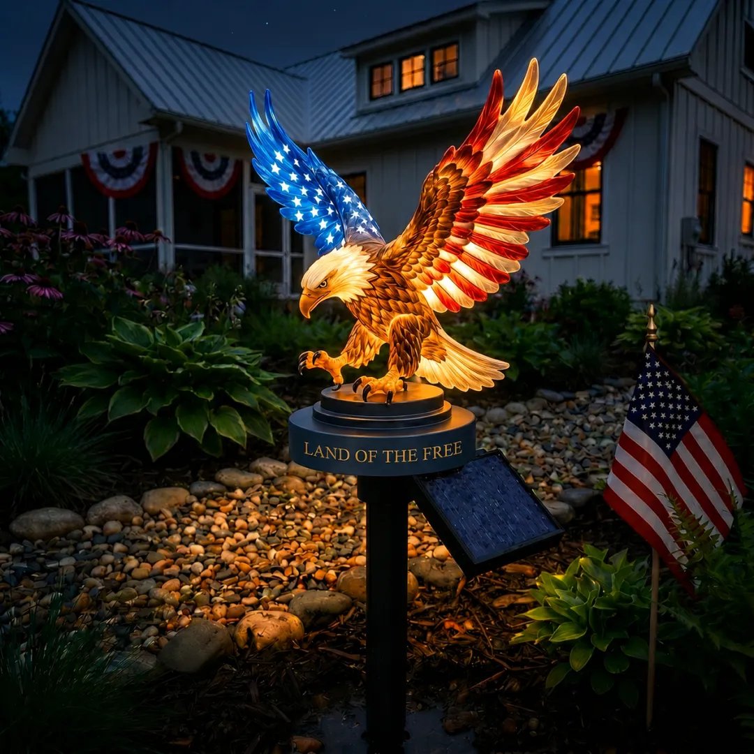 🦅 Solar Eagle Garden Light – A Powerful Symbol of Freedom & Pride | 49% OFF Today